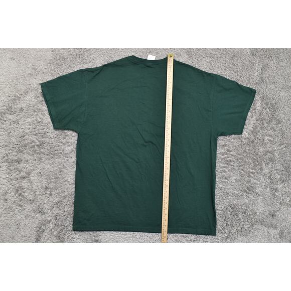 Jerzees Men's 2XL Green Cotton Blend T-Shirt Preowned 2000's Marines Shirt - Picture 5 of 8